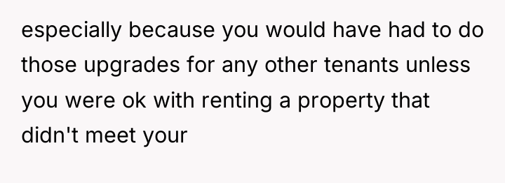 especially because you would have had to do those upgrades...