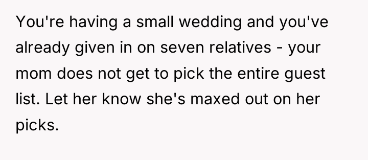 You're having a small wedding and you've already given in...