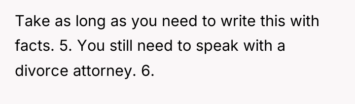 Take as long as you need to write this with...