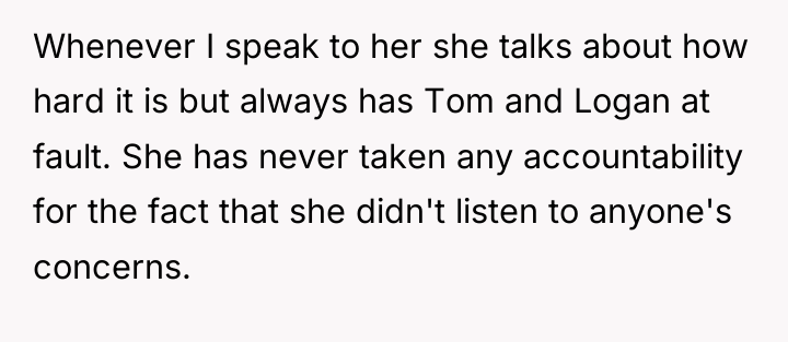 Whenever I speak to her she talks about how hard...