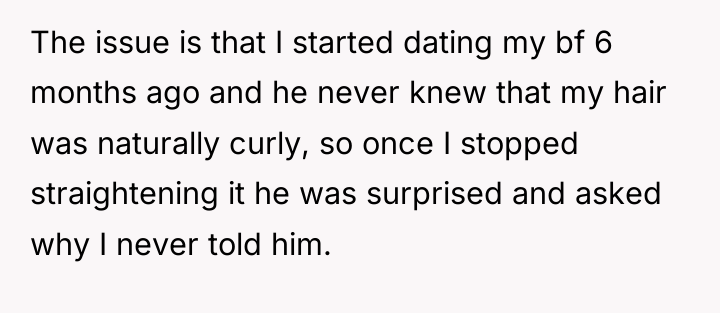 The issue is that I started dating my bf 6...