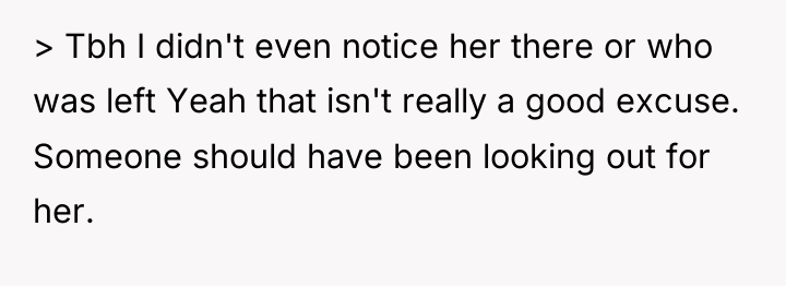 > Tbh I didn't even notice her there or who...