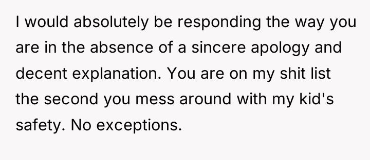 I would absolutely be responding the way you are in...