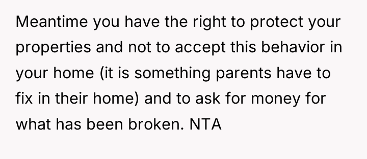 Meantime you have the right to protect your properties and...