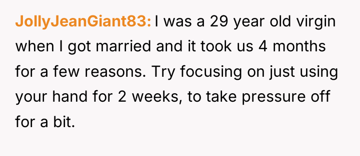 JollyJeanGiant83 I was a 29 year old virgin when I...