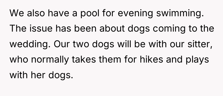 We also have a pool for evening swimming. The issue...