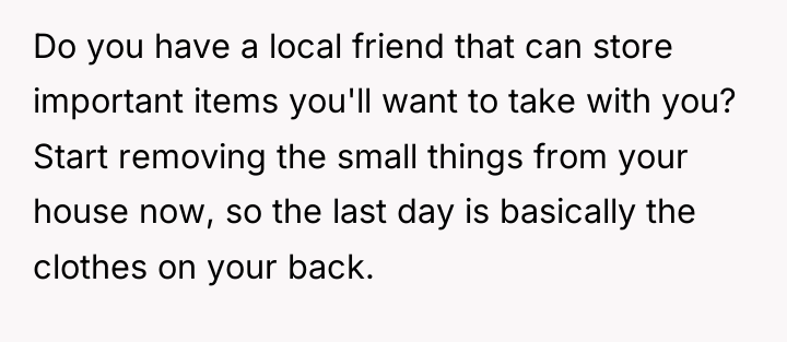 Do you have a local friend that can store important...