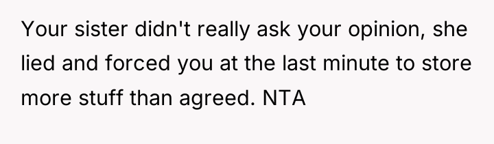 Your sister didn't really ask your opinion, she lied and...