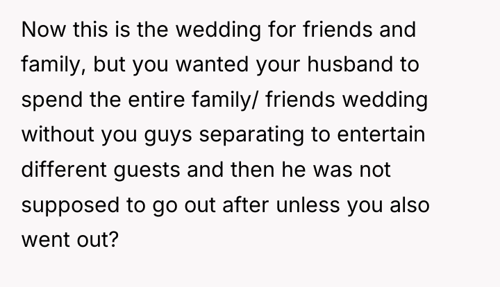 Now this is the wedding for friends and family, but...