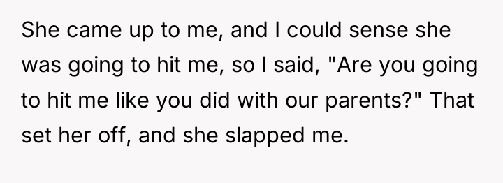 She came up to me, and I could sense she...