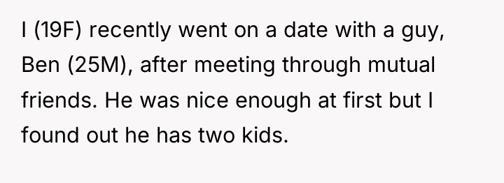 I (19F) recently went on a date with a guy,...