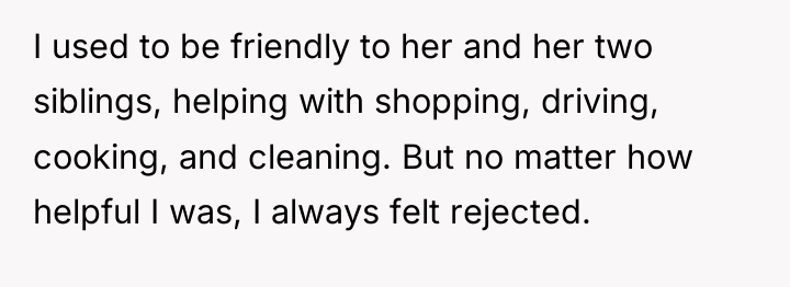 I used to be friendly to her and her two...