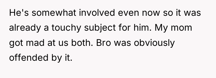 He's somewhat involved even now so it was already a...