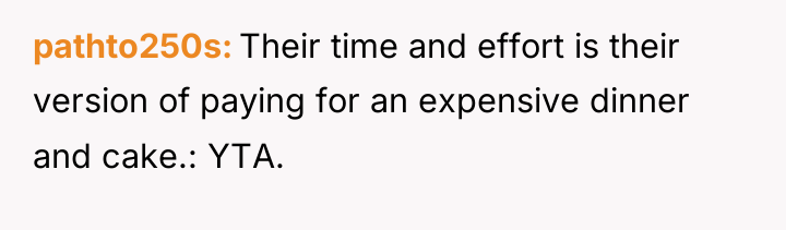 pathto250s Their time and effort is their version of paying...