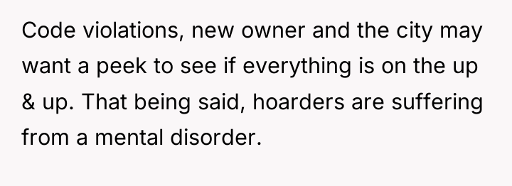 Code violations, new owner and the city may want a...