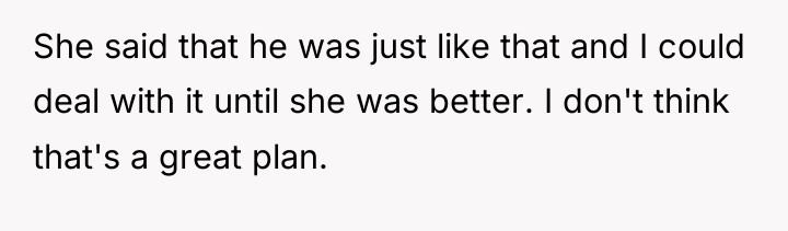 She said that he was just like that and I...