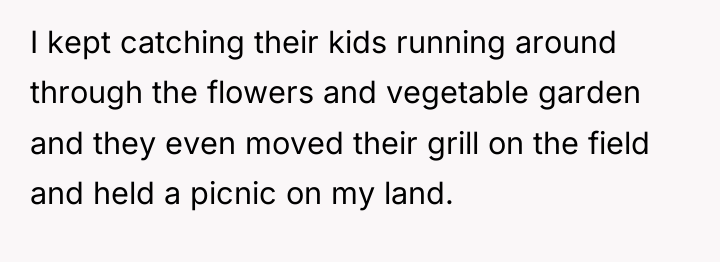 I kept catching their kids running around through the flowers...