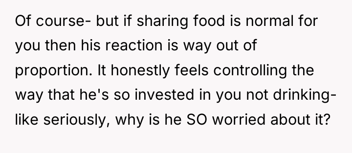 Of course- but if sharing food is normal for you...