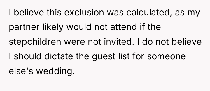 I believe this exclusion was calculated, as my partner likely...