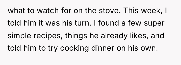 what to watch for on the stove. This week, I...