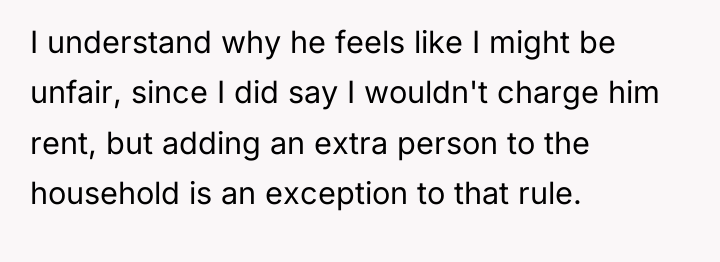 I understand why he feels like I might be unfair,...
