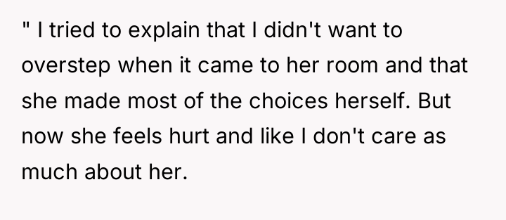 " I tried to explain that I didn't want to...