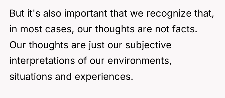 But it's also important that we recognize that, in most...