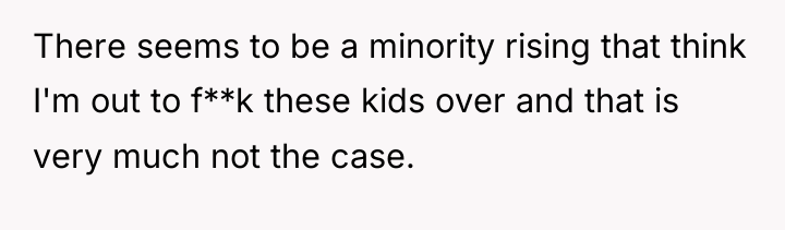 There seems to be a minority rising that think I'm...