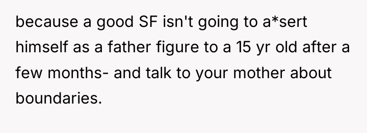 because a good SF isn't going to a*sert himself as...