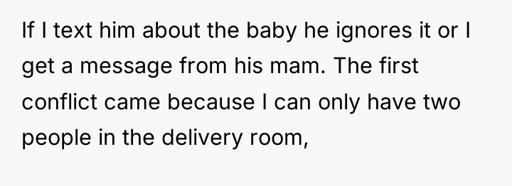 If I text him about the baby he ignores it...