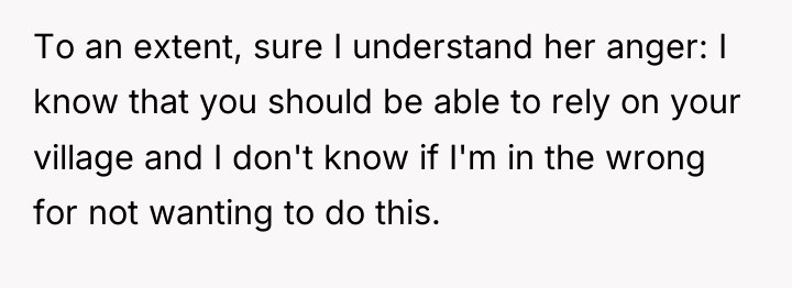 To an extent, sure I understand her anger: I know...
