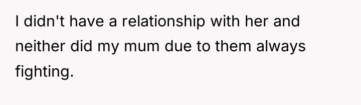I didn't have a relationship with her and neither did...
