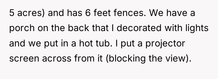 5 acres) and has 6 feet fences. We have a...