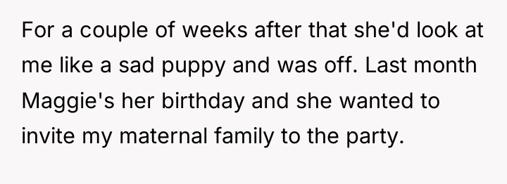 For a couple of weeks after that she'd look at...
