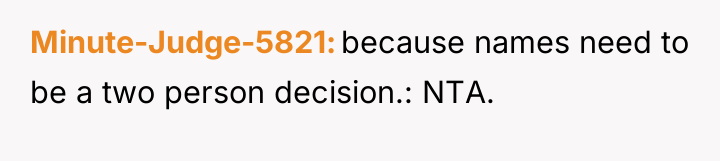 Minute-Judge-5821 because names need to be a two person decision.:...