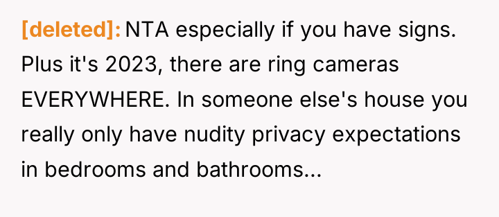 [deleted] NTA especially if you have signs. Plus it's 2023,...