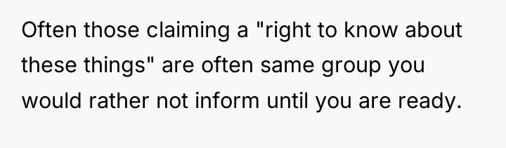 Often those claiming a "right to know about these things"...