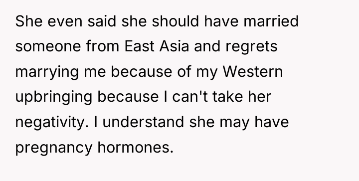 She even said she should have married someone from East...