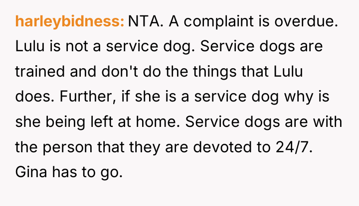 harleybidness NTA. A complaint is overdue. Lulu is not a...