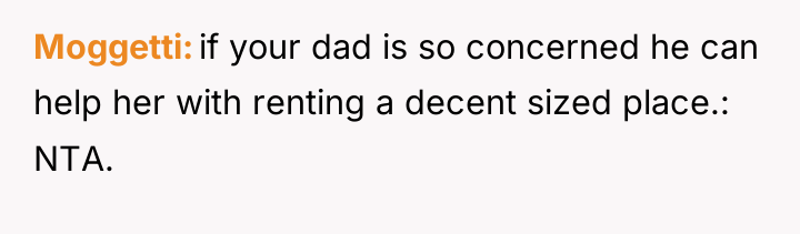 Moggetti if your dad is so concerned he can help...