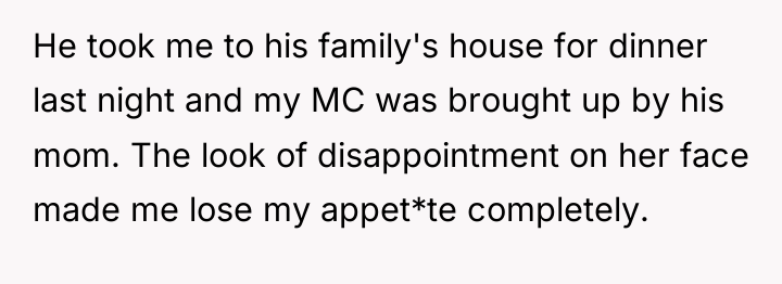 He took me to his family's house for dinner last...