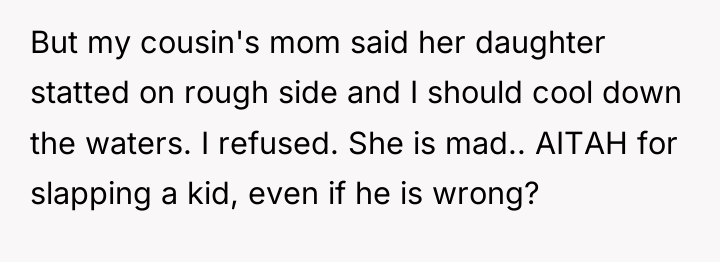 But my cousin's mom said her daughter statted on rough...