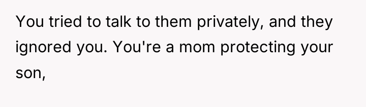 You tried to talk to them privately, and they ignored...