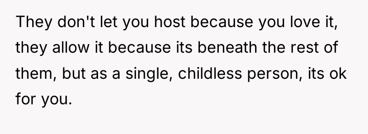 They don't let you host because you love it, they...