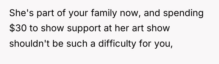 She's part of your family now, and spending $30 to...