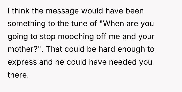 I think the message would have been something to the...