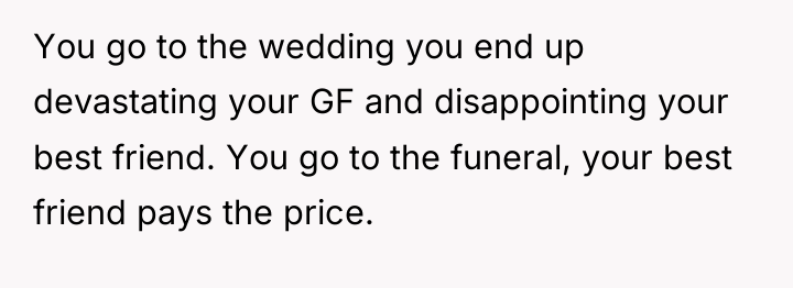 You go to the wedding you end up devastating your...