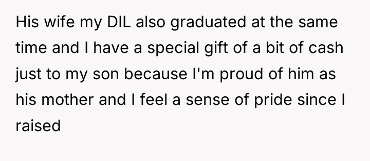 His wife my DIL also graduated at the same time...