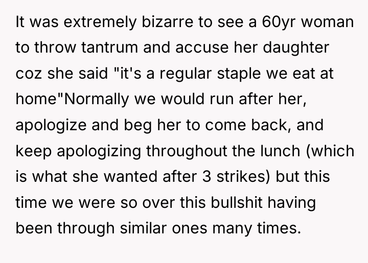 It was extremely bizarre to see a 60yr woman to...