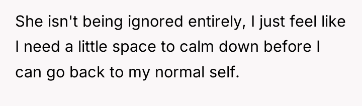 She isn't being ignored entirely, I just feel like I...